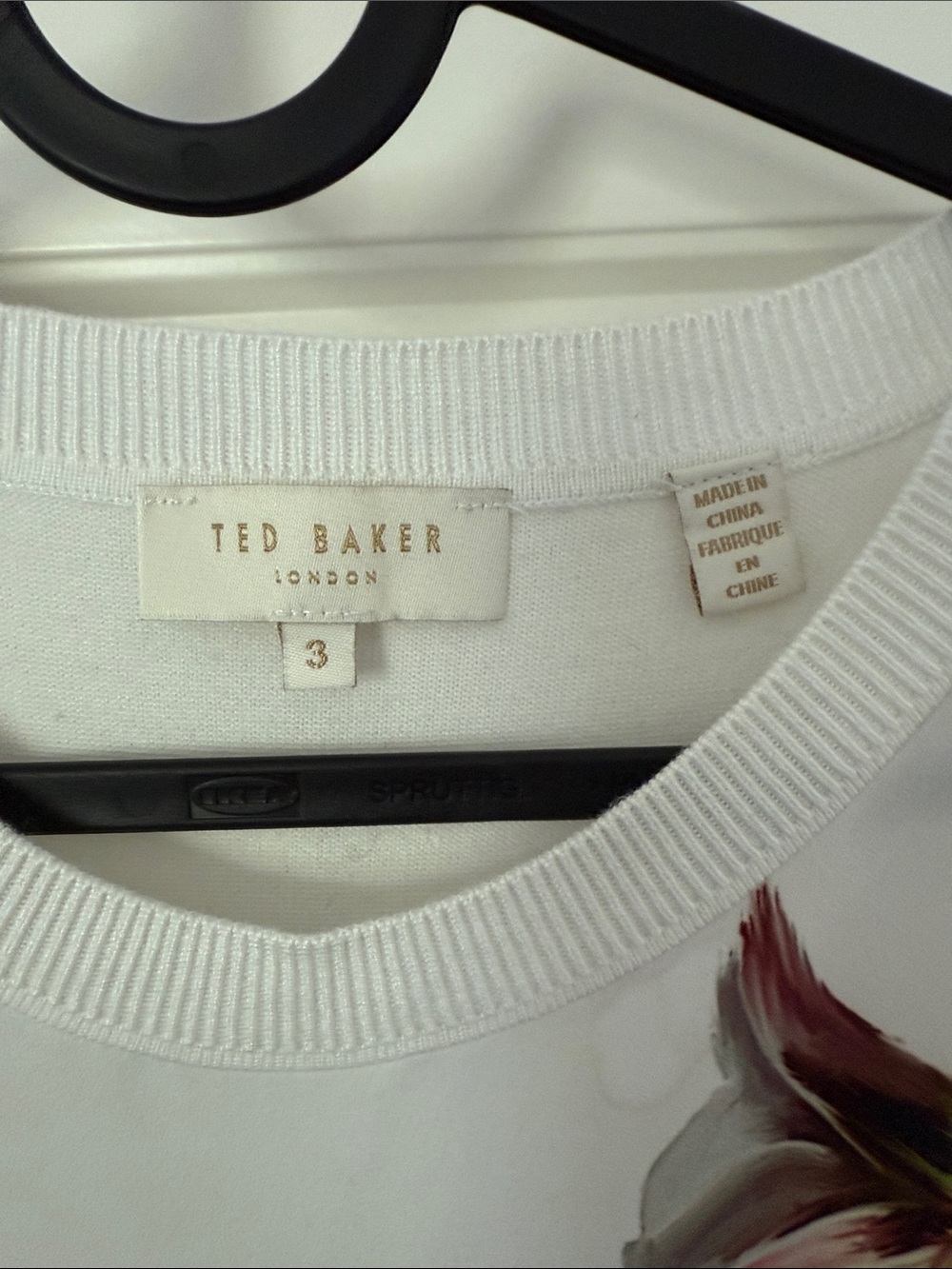 Ted Baker White Floral Print Sleeveless Tank Top - Picture 2 of 2